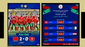 جدول مباريات بطولة شمال إفريقيا تحت 17 سنة والقنوات الناقلة ونتائج الترتيب